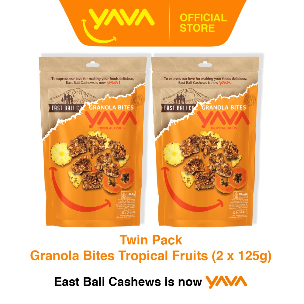 Jual YAVA Twin Pack Granola Bites Tropical Fruits (2 x 125g) | Shopee ...