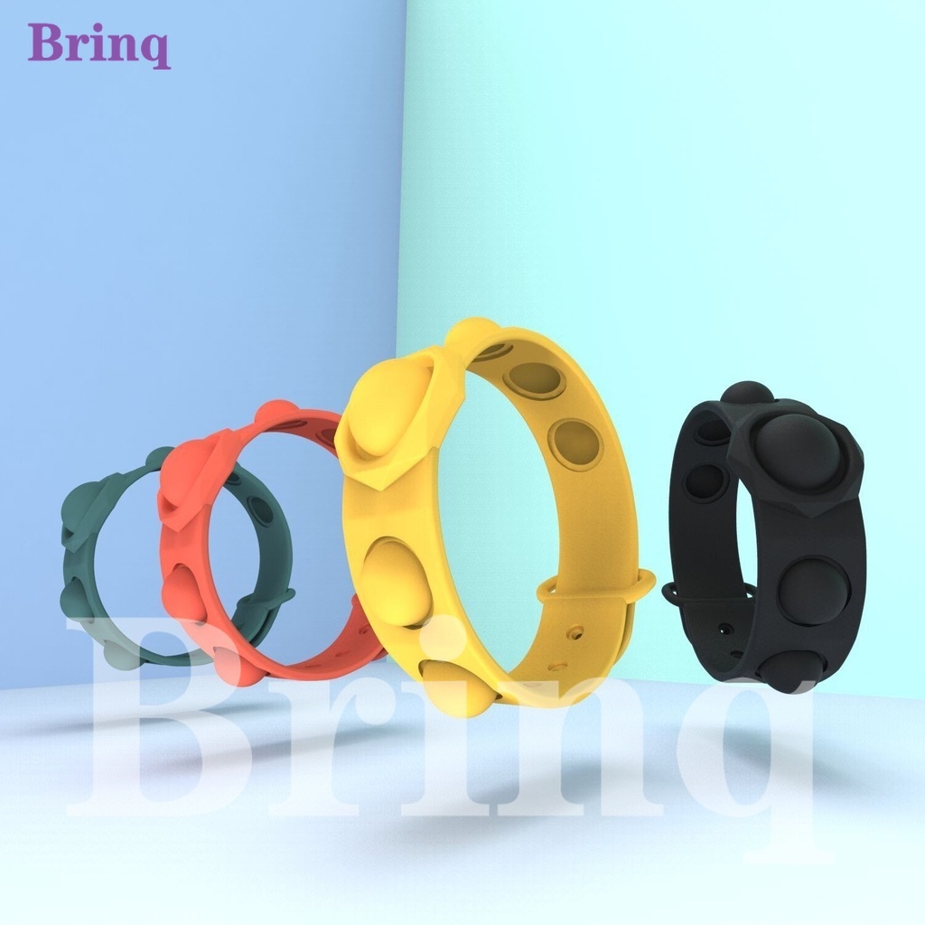 Silicone Push Bubble Portable Pop it Bracelet Dimples Bracelet Anti-stress Pressure Massage Decompression Soft and Simple Sensory Toy/Multicolor/Suitable for Children and Adult Girls