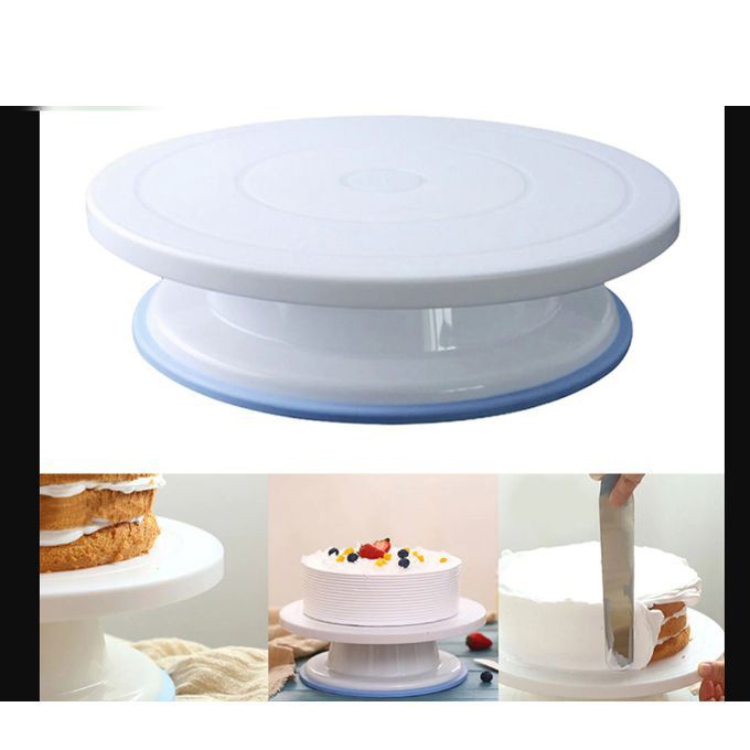 28CM Meja Putar kue Revolving Cake Stand tempat kue 360derajat