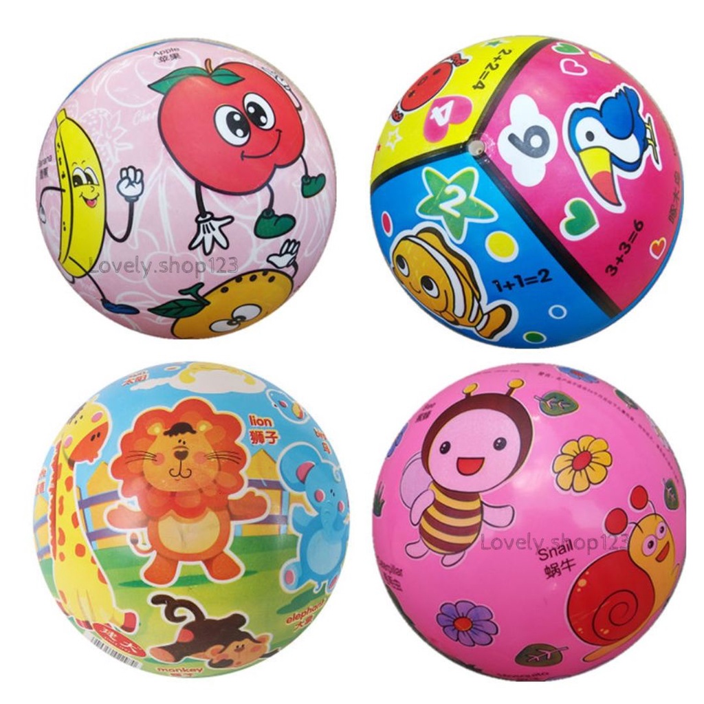 mainan bola karet karakter bola sepak balon karet semangka