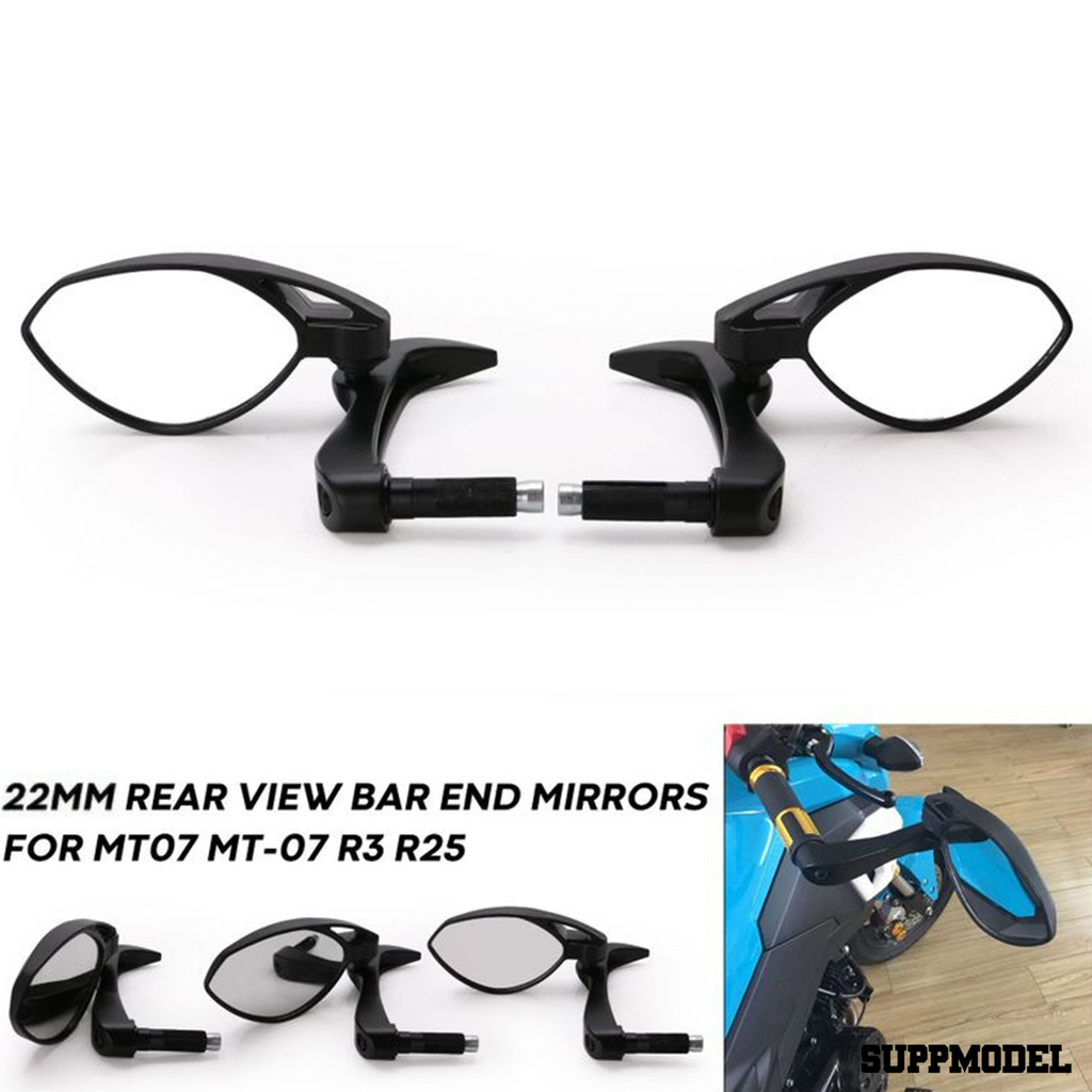 SPM Side Mirror Easy Installation Compact 22mm Motorcycle Rear View Mirror for Yamaha MT07 R3 R25