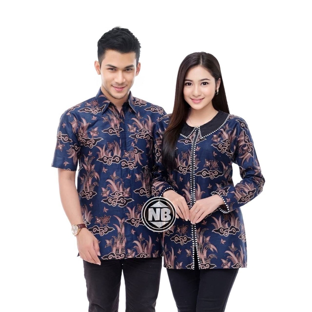 [11.11] COUPLE BATIK NEW HEM BLUS BLOUSE TRENDING INTERNATIONAL COUPLE SERAGAM TERLARIS BATIKPITTO