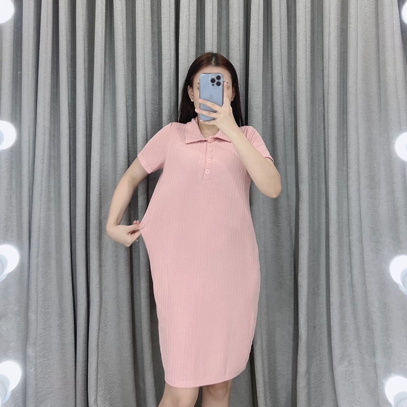 Dress knit collar v neck 260 | Dress bodycon knit