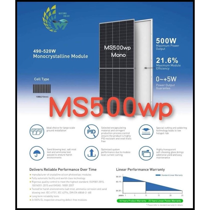 termurah solar panel 500wp mono crsytalline dual pv module 500w mono    