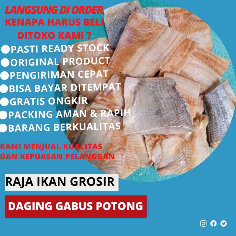 

IKAN ASIN POTONG DAGING GABUS 1 KILO BAGUS