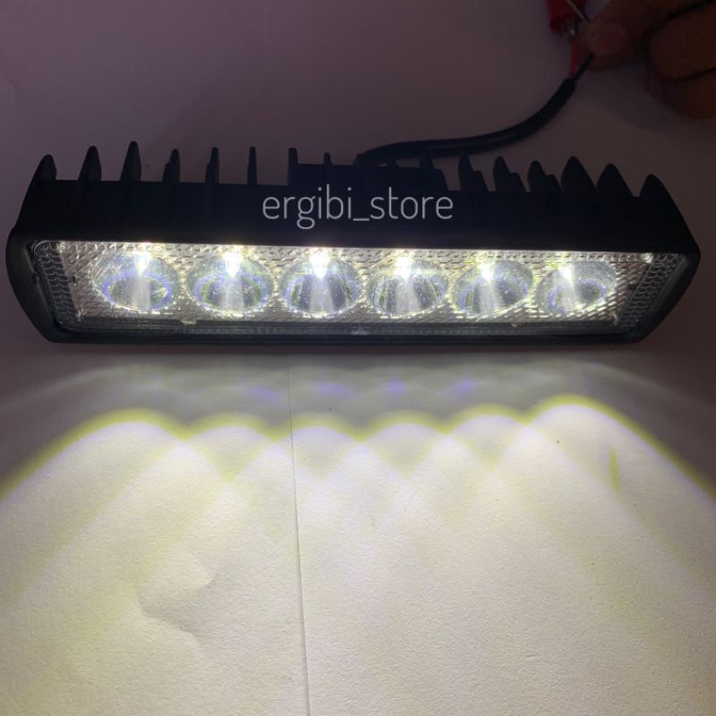 Led DRL 18W - Lampu Led Tembak Offroad Mobil Motor 18W