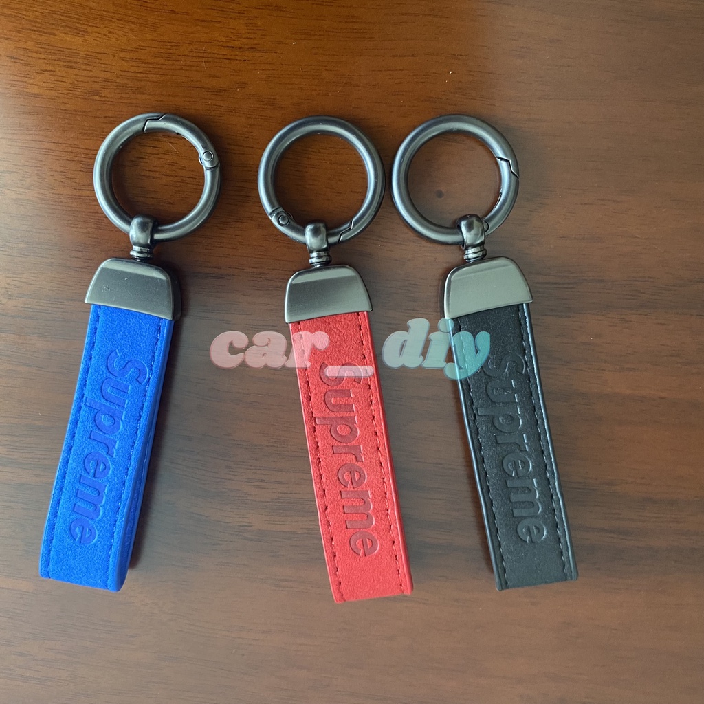 2022 Tali Lanyard Gantungan Kunci Mobil Bahan Kulit Asli Dengan Gesper Metal Bentuk Kotak