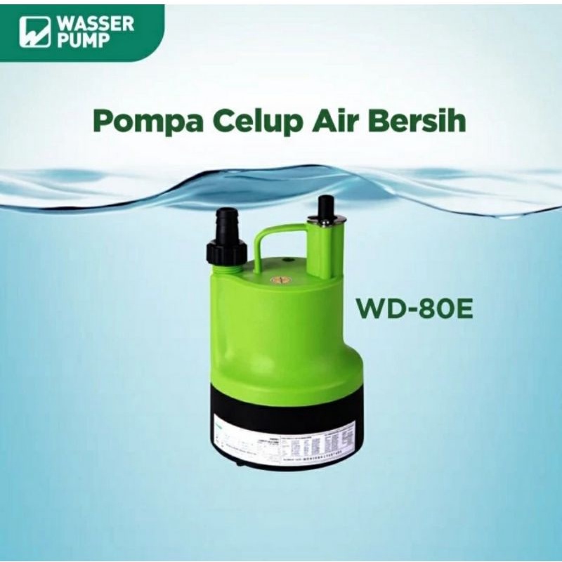 Pompa celup air bersih sirkulasi kolam dan air mancur wasser WD-80E