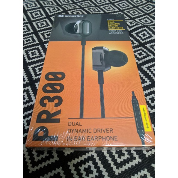 Earphone DBE ACOUSTIC PR300 Dual Dynamic Driver With Mic - New Original Garansi Resmi 1 tahun