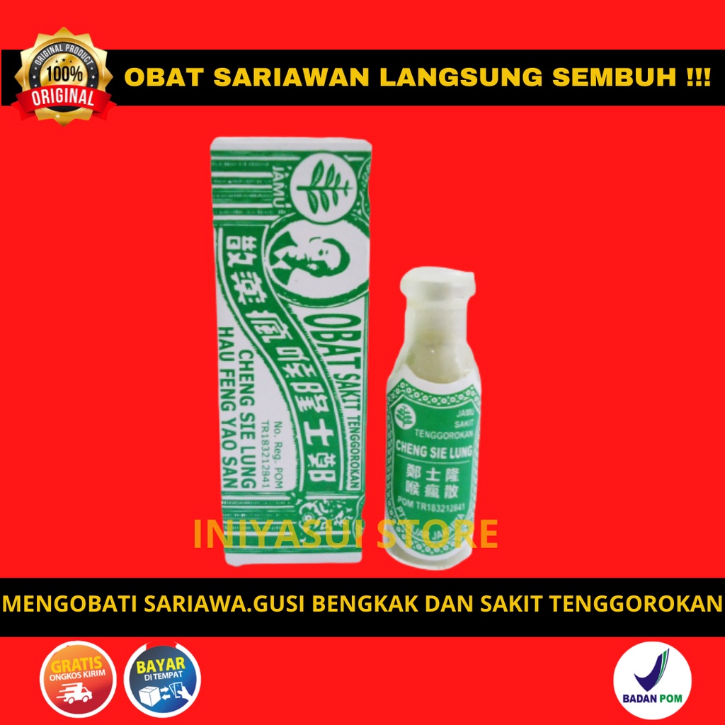 Obat sariawan Sakit Tenggorokan Dan Gusi Bengkak Cheng Sie Lung Hau Fung San ( CSL )