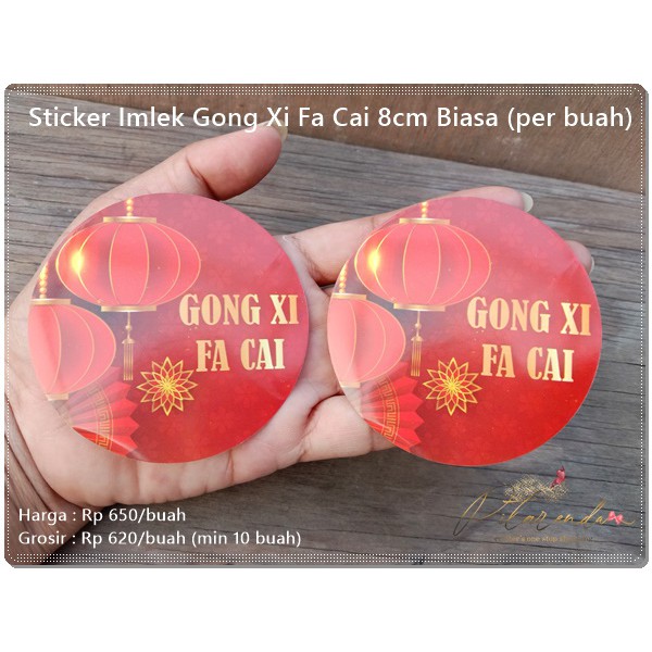 

IMLK-137 : Sticker Imlek Gong Xi Fa Cai 8cm Biasa (per buah)