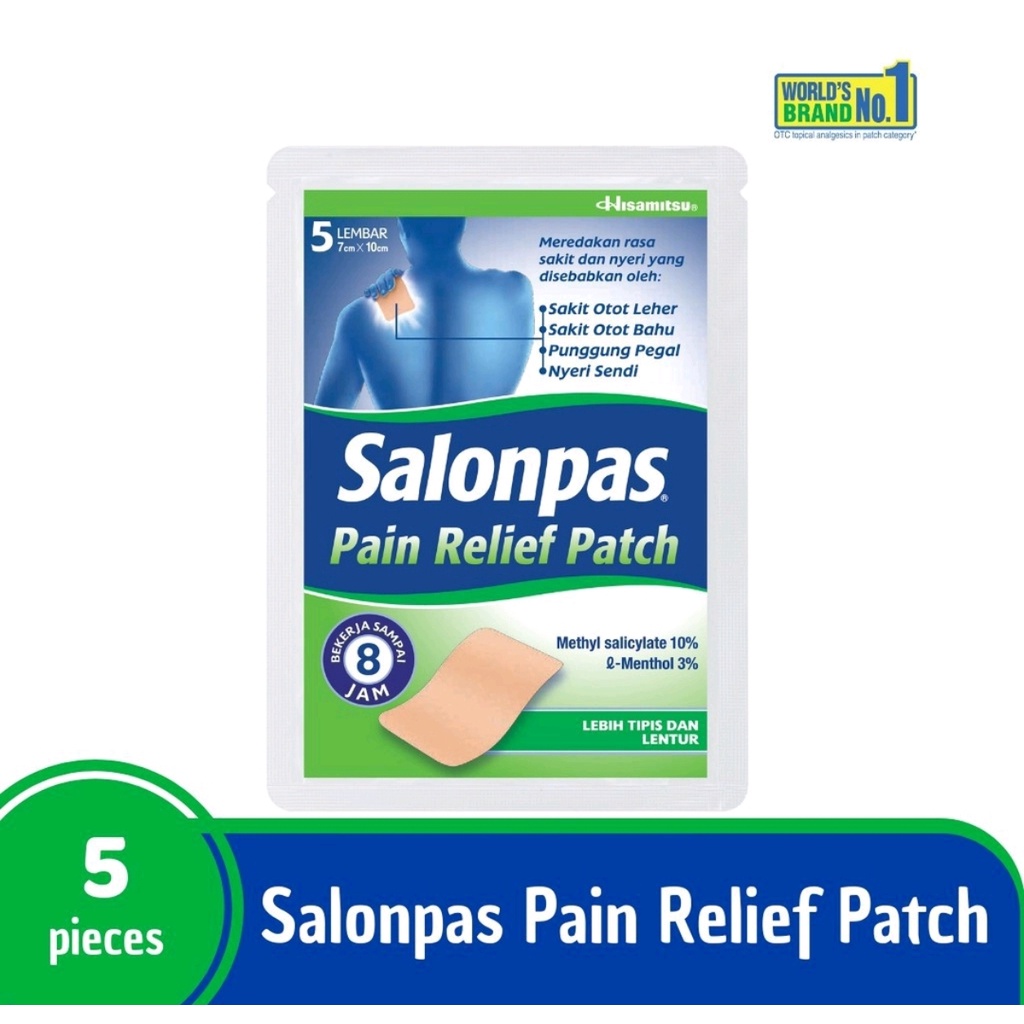 Salonpas Pain Relief Patch isi 3 lembar / 5 lembar - exp 2025