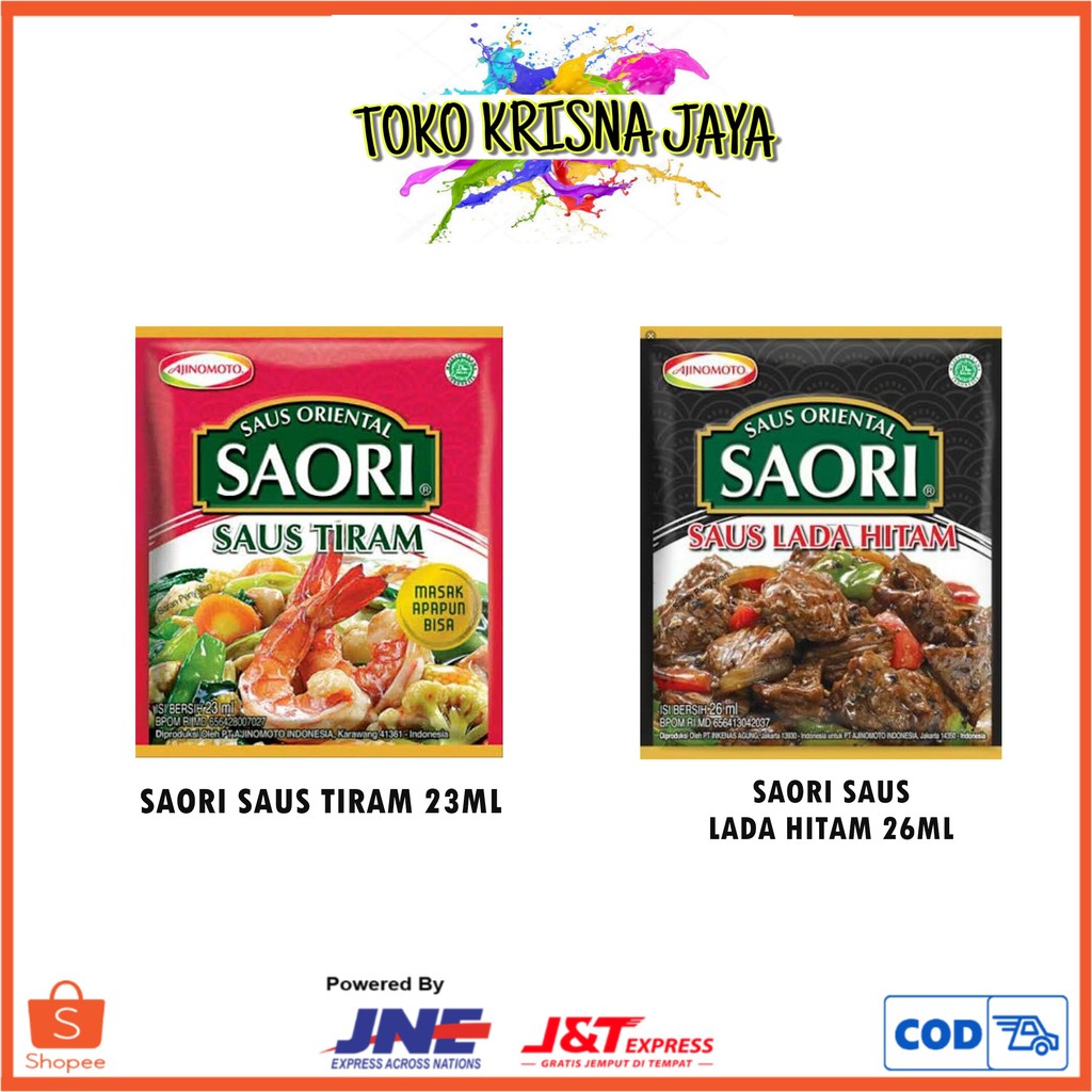 

SAORI SAUS TIRAM | LADA HITAM BUMBU INSTAN SACHET 5 PCS X 23ML