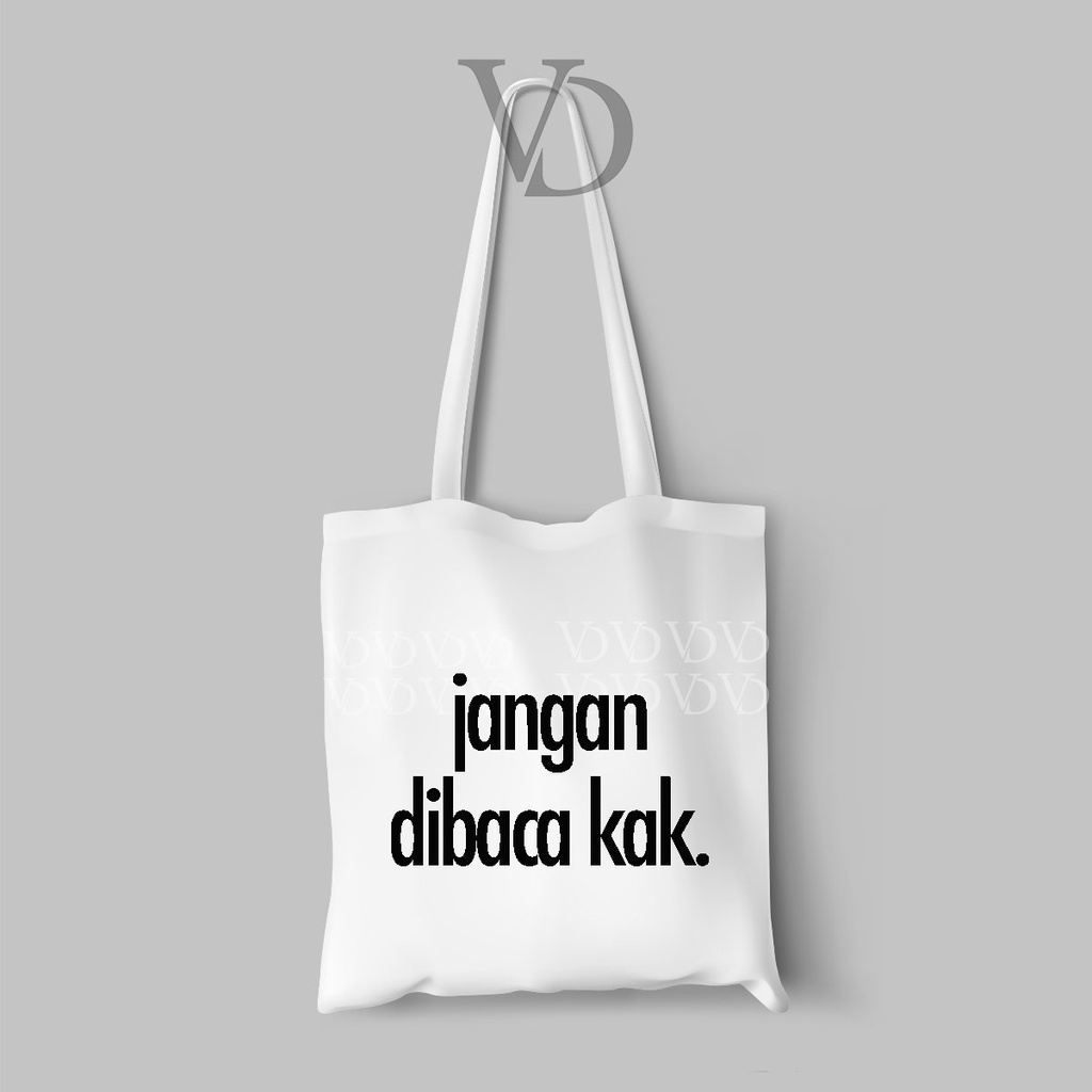 BISA CUSTOM FOTO TOTE BAG BAHAN KANVAS hari / TOTE BAG / TAS sekolah / TAS BELANJA kata kata