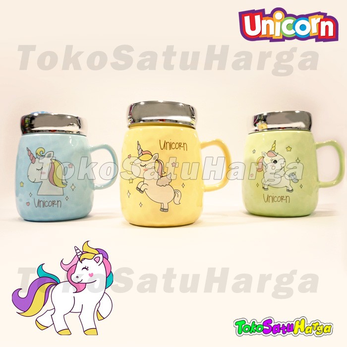  Gelas  Mug Unicorn Keramik  Besar Tutup  Unik Lucu Menarik 