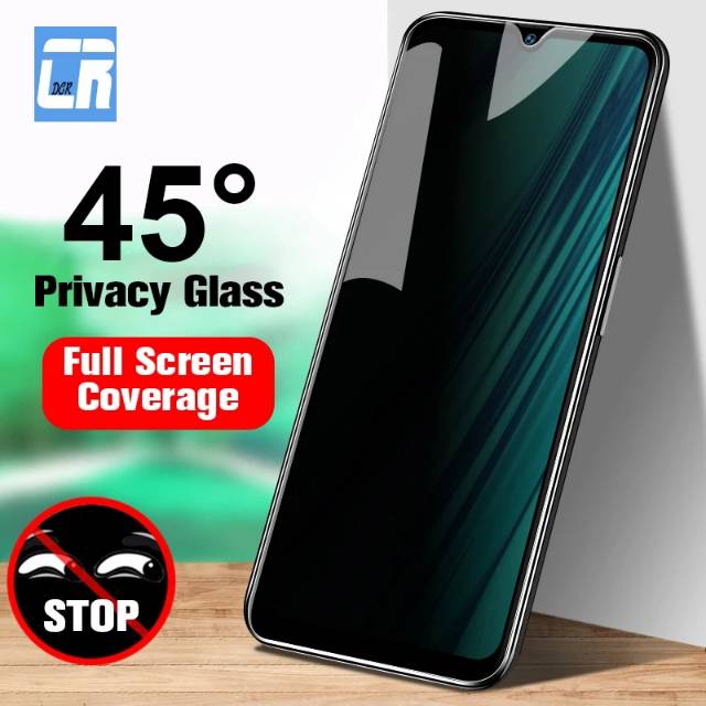 TG Anti Spy Xiaomi Redmi Note 8-Tempered Glass Hitam Spy Full Layar Redmi Note 8 Anti Gores Premium