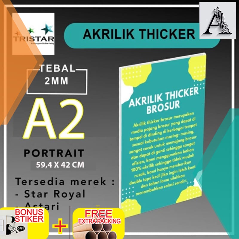 

Terlaris Akrilik Thicker Brosur dinding / Akrilik tempel A2