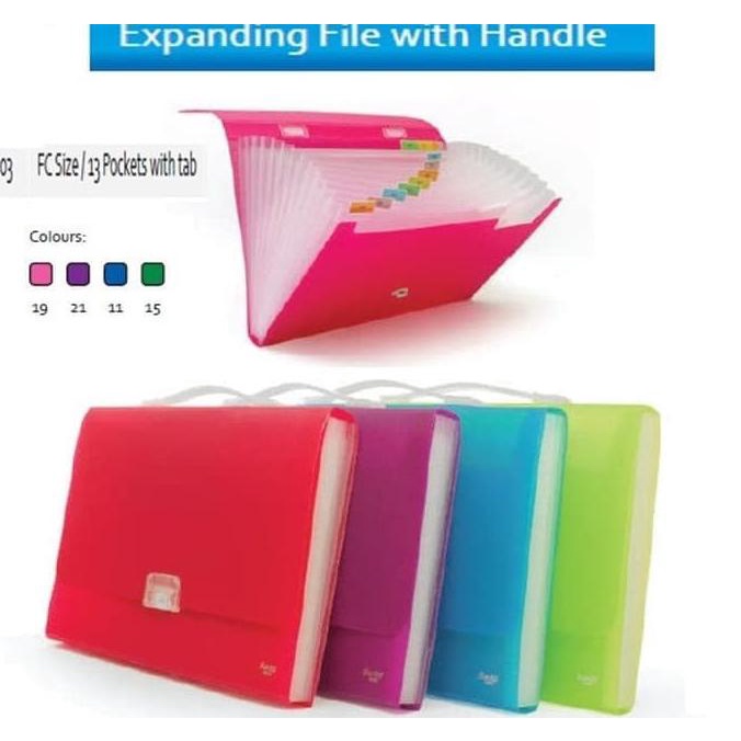 

Bantex Expanding File With Handle Folio - Ref.3603/13Pocket Terlaris