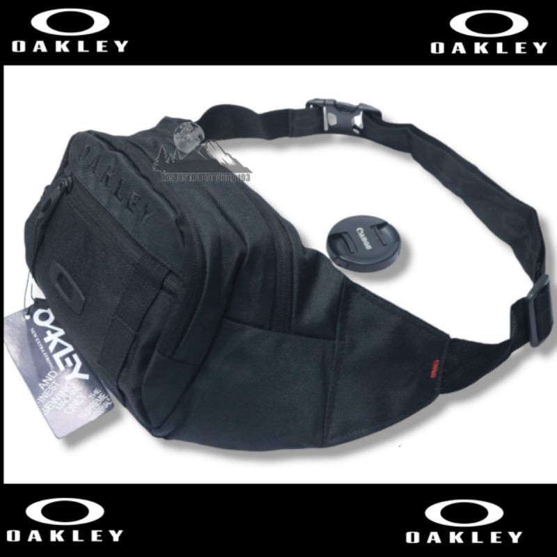 Tas Pinggang waistbag Oakley full black edition / tas Slempang Oakley / waistbag Oakley pria / tas distro/ Tas surfing