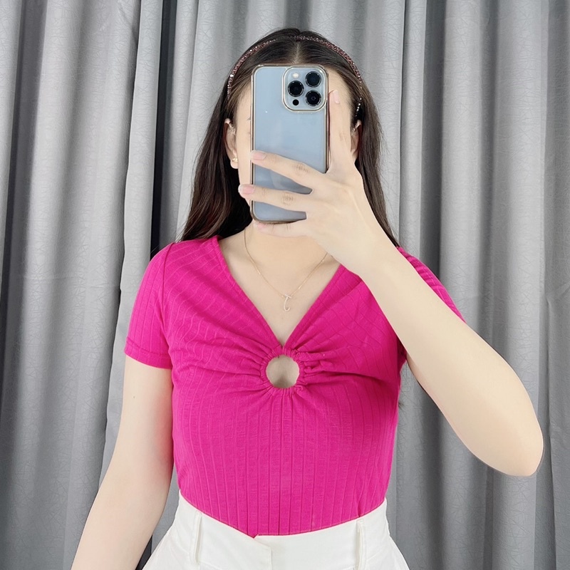 Vneck blouse ring tengah | Atasan wanita