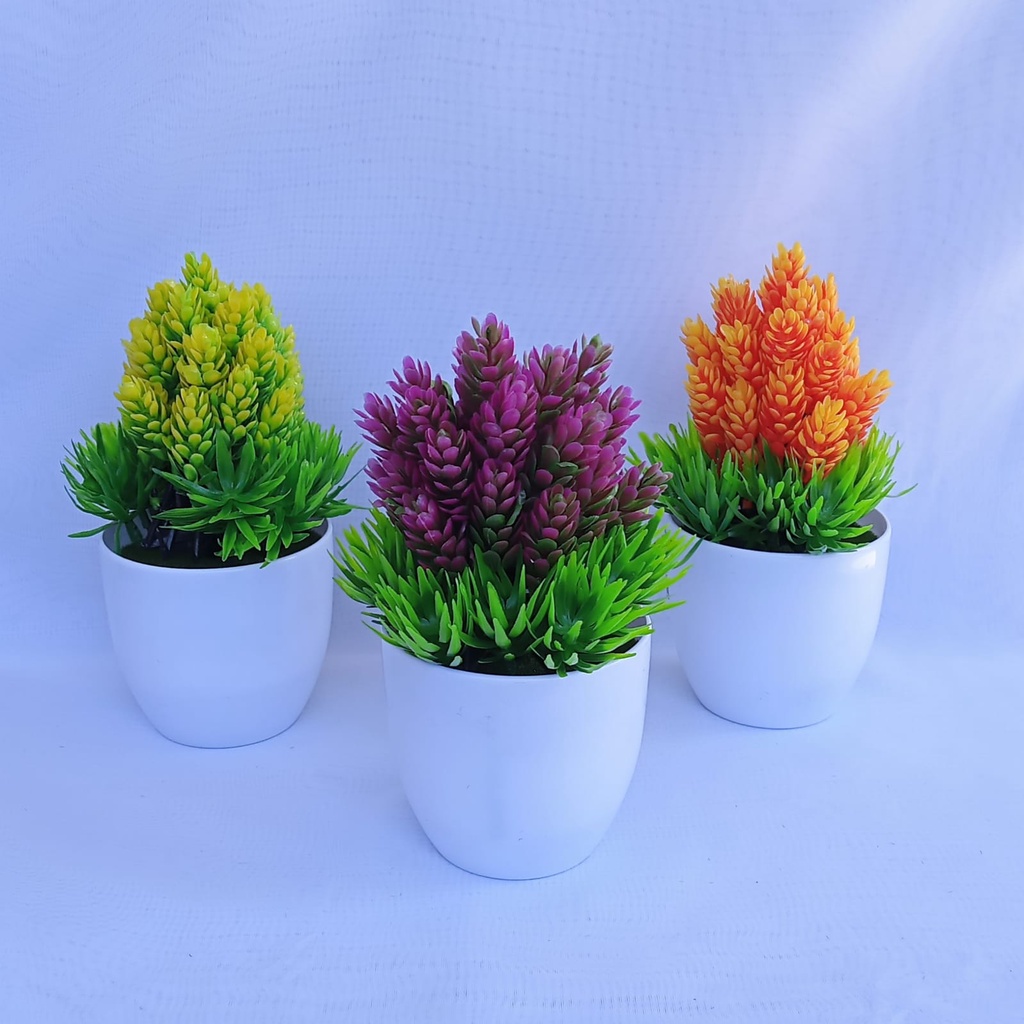 JM Pot Bunga Plastik / Tanaman Palsu / Bunga Hias Dekorasi Rumah Import Murah Jakarta PBP02-1