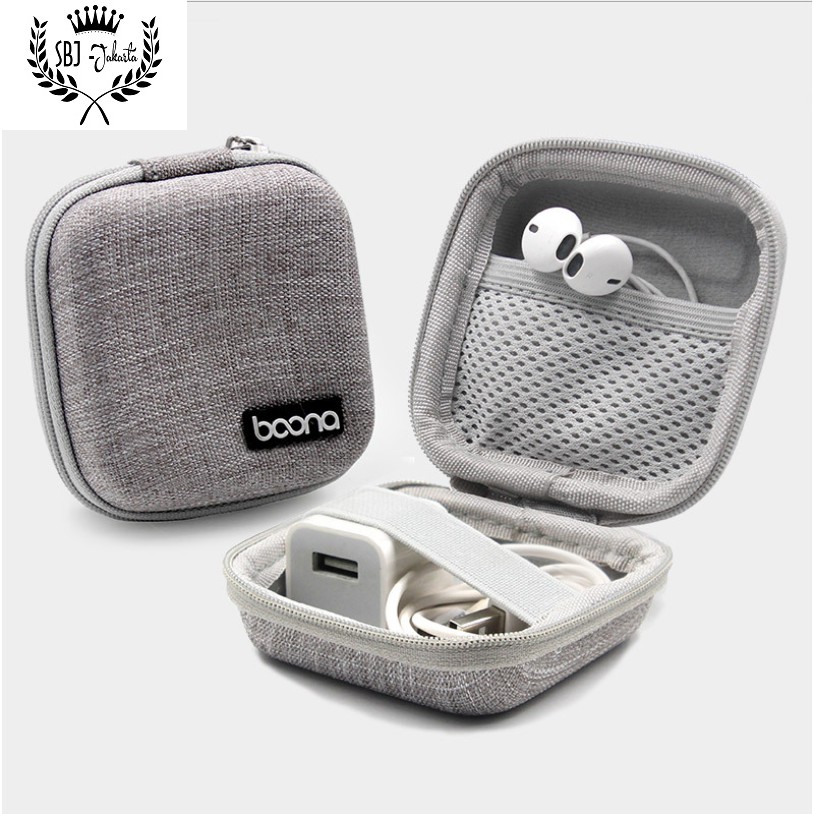 Baona F01 Tempat Headset earphone Portable / Kotak earphone Headset Baona model Mini Eva hardcase