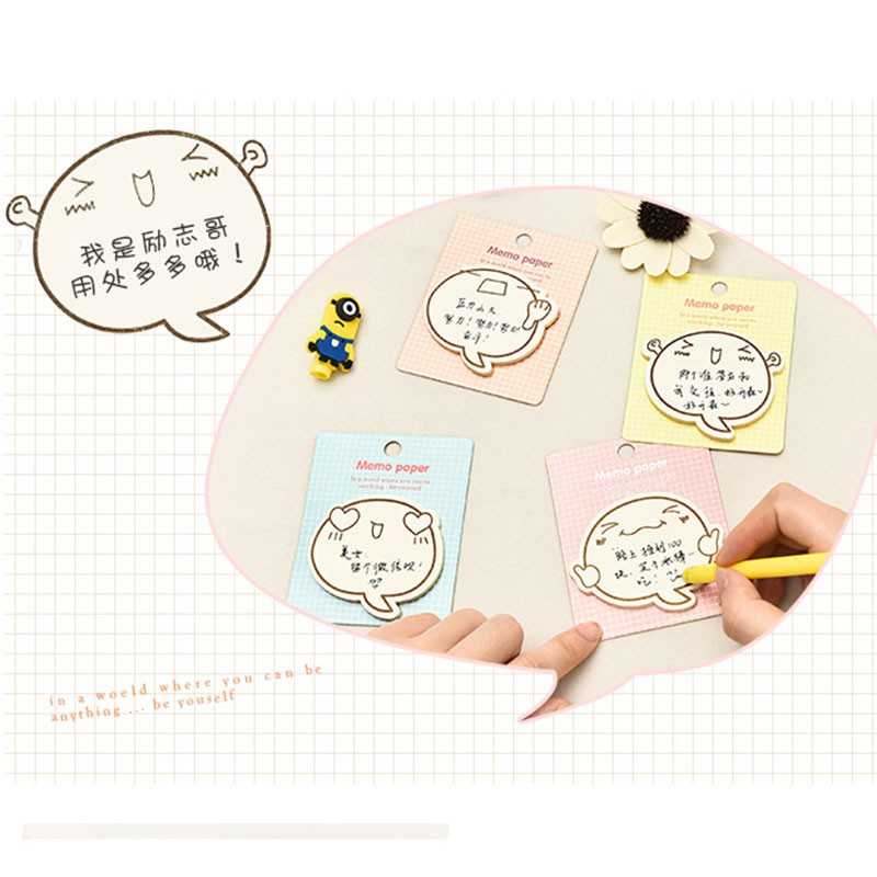 Sticky Note Bentuk Emoji Kartun Kreatif untuk Kantor/Pelajar-6