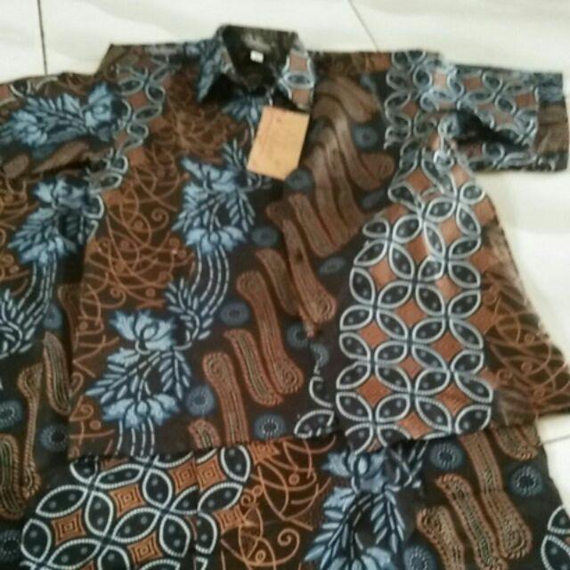 Couple Ayah Anak Batik Seno Biru