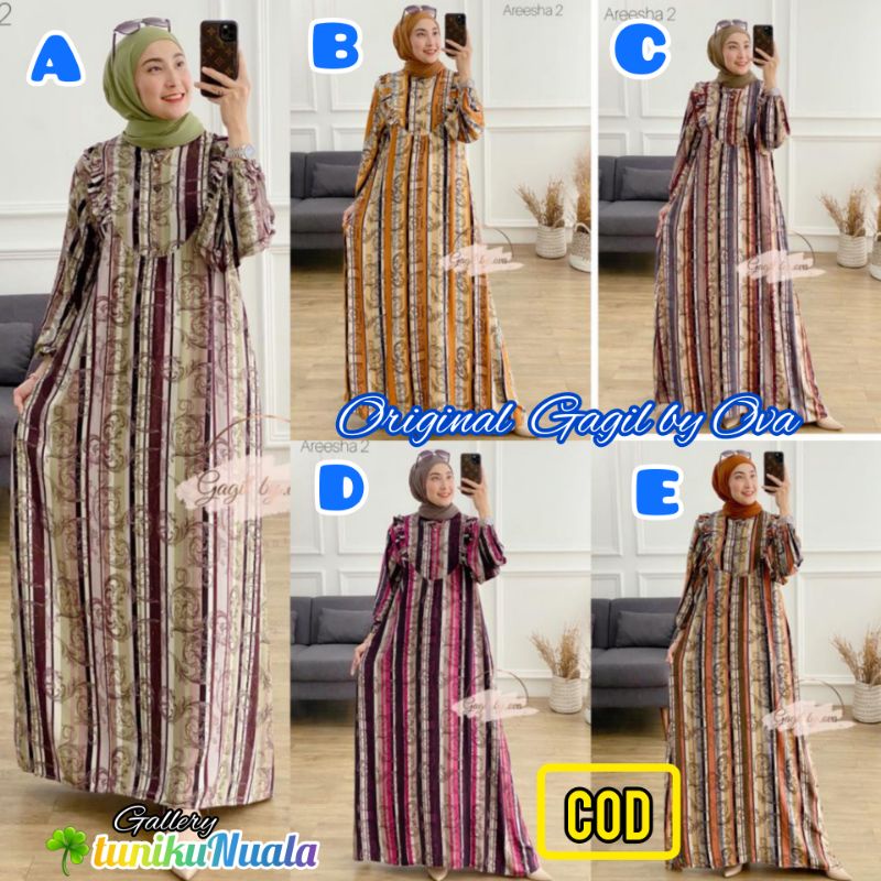 DRESS AREESHA 2 KATUN ORI GAGIL BY OVA ORIGINAL (READY PENGIRIMAN)