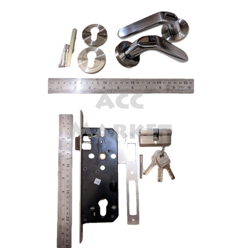 Handle Kunci Pintu Pisah 1 Set Konci Body Gagang B2299