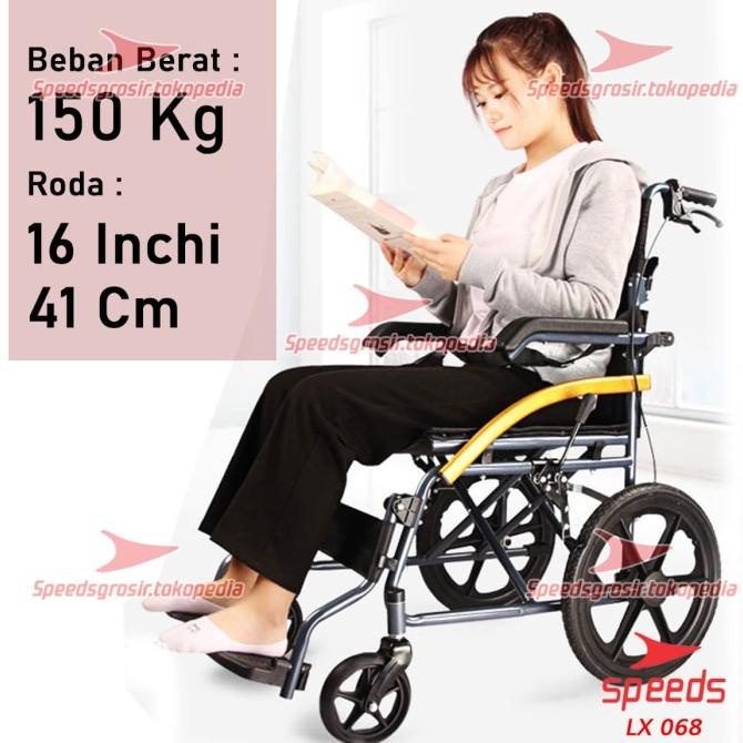 Kursi Roda Traveling Speeds - Kursi Roda Alluminium Bisa Dilipat 068