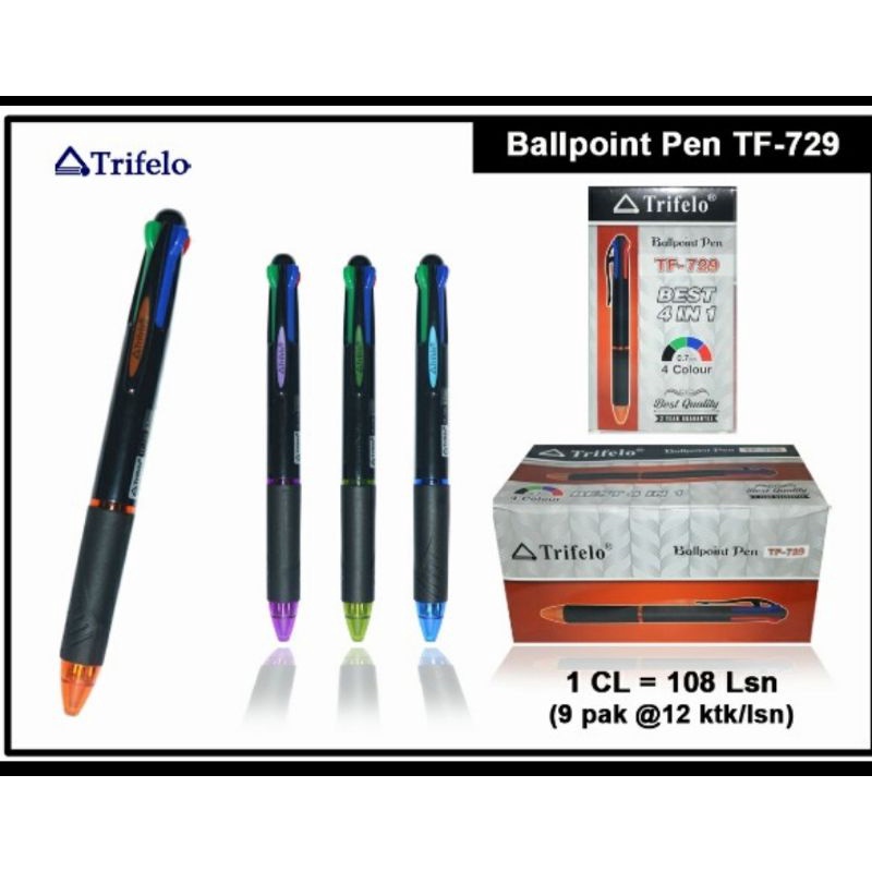 

ballpoint trifello 4 warna satuan