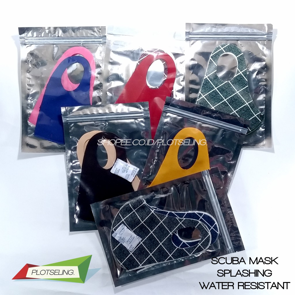 MASKER SCUBA PREMIUM SPLASHING WATER RESISTANT GRADE A dan S [2 Pcs] Ukuran Dewasa