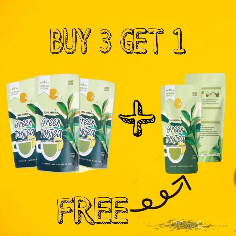 GREENTOXTEA PELANGSING BADAN | GREEN TOX TEA | PENURUN BERAT BADAN