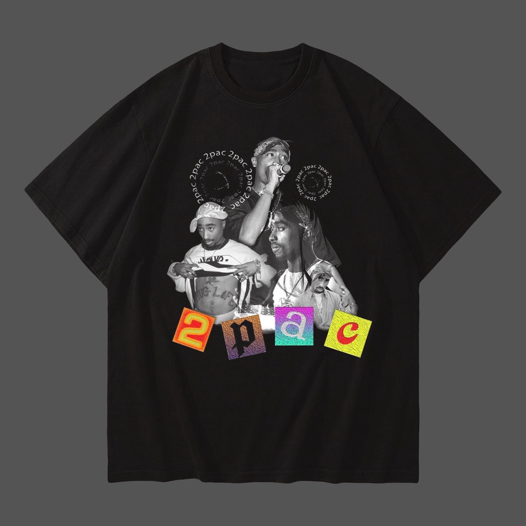 2PAC RAP TEE VINTAGE STYLE OVERSIZE T-SHIRT