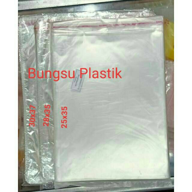 PLASTIK BAJU PLASTIK OPP BENING 30X37 CM /  OPP 28X35 CM / OPP 25X35 CM