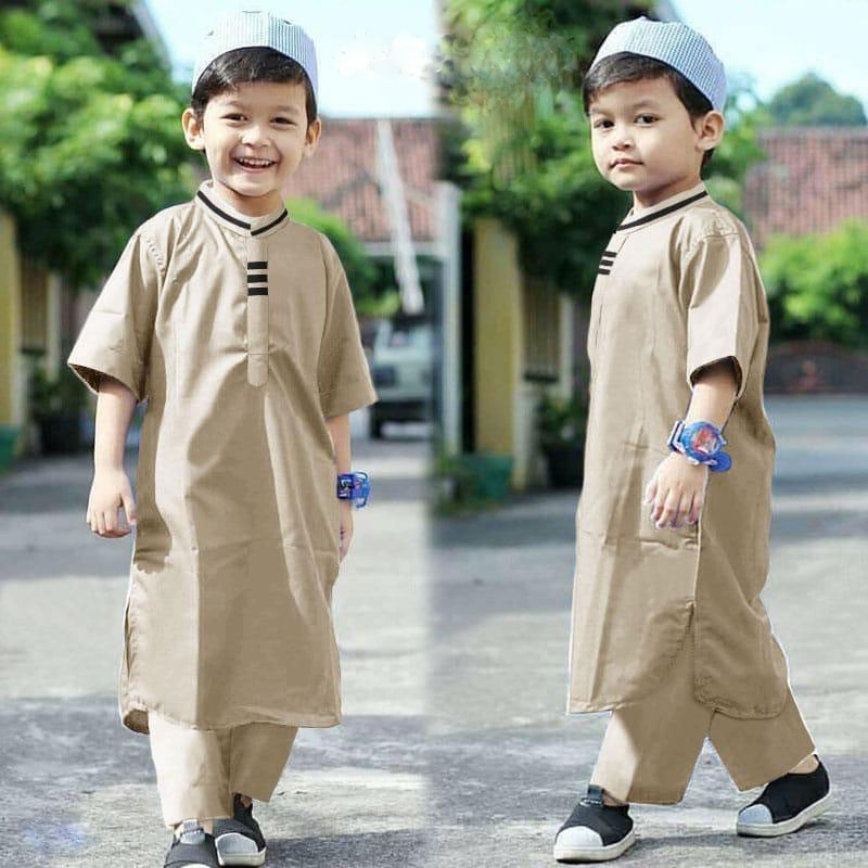 Baju Koko Anak Laki laki Muslim Setelan Cowok Turki Lakilaki Set Stelan List 1 - 13 tahun