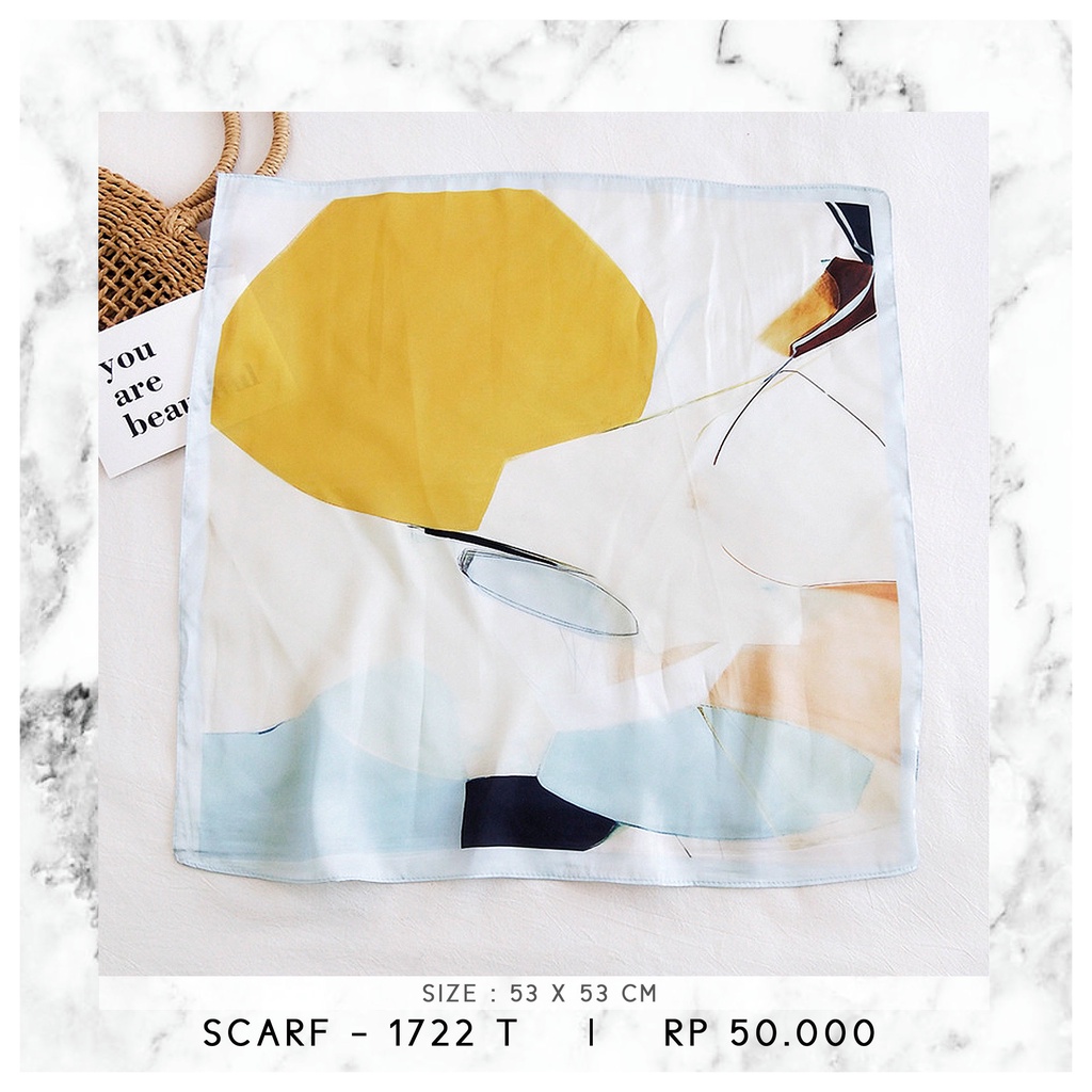 SCARF / SYAL KOREA / NECK SCARF  (SIZE 53 X 53)-1722 T