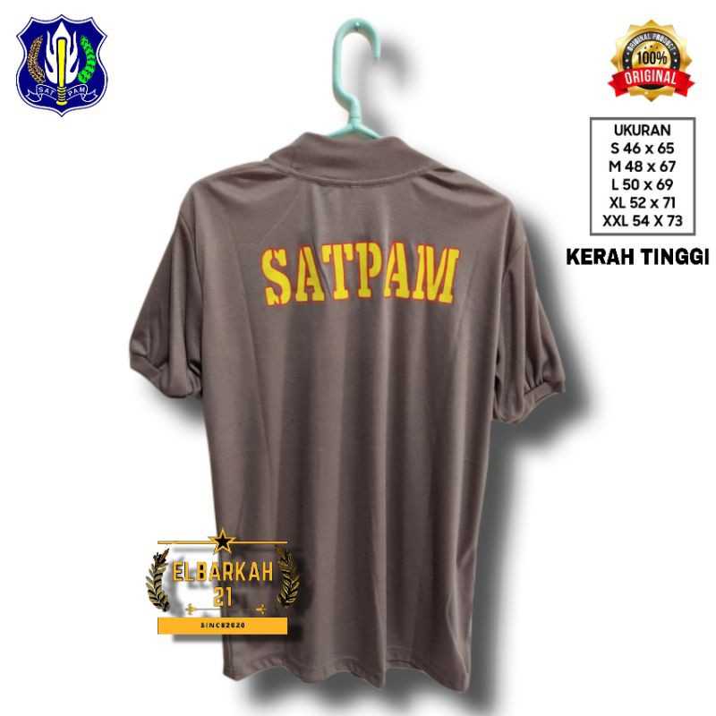 KAOS SATPAM WARNA COKLAT TERBARU