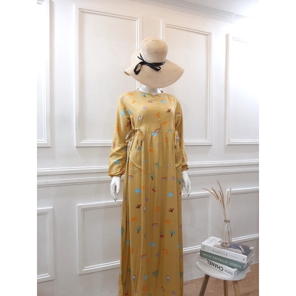 Aisya Dress Daster Lengan Panjang/ Daster muslim/ Daster rayon habel/ pajamas dream