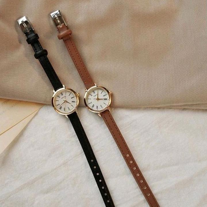 Bagus Banget.. Jam Tangan Wanita Analog Kecil LVPAI Jam Cewe Kulit Kecil Jam Tangan Wanita Mewah Mod