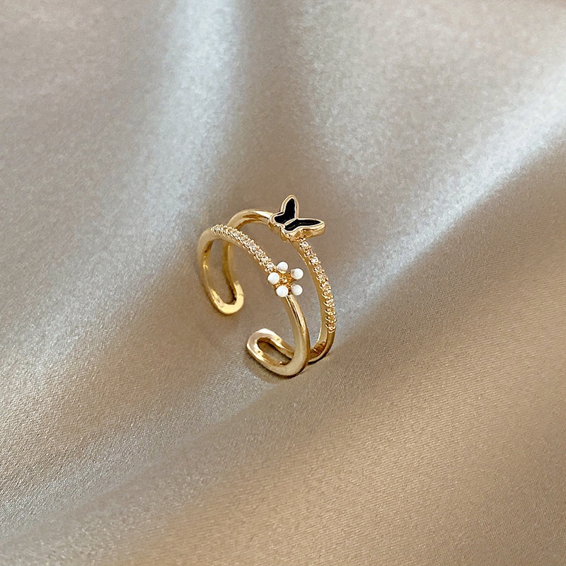 Cincin 88 Fashion wanita Cincin Unik Lucu Keren Elegant Minimalis Bisa diatur sizenya /Deluna/ BS