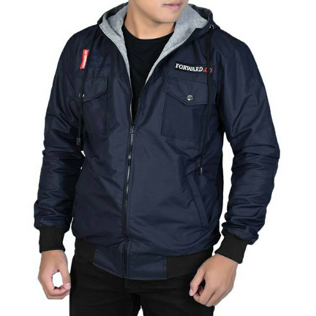 Jaket pria gunung motor parasut parka  forward