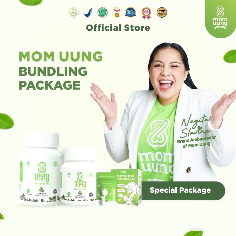 paket bundling 60 kaps MOMUUNG dan ASI bag MOM UUNG isi 30 pcs