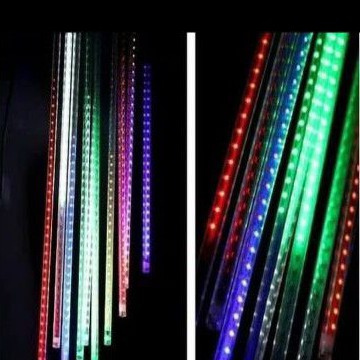 lampu meteor RGB lampu hias gantung warna warni tirai tumbler 10batang lampu