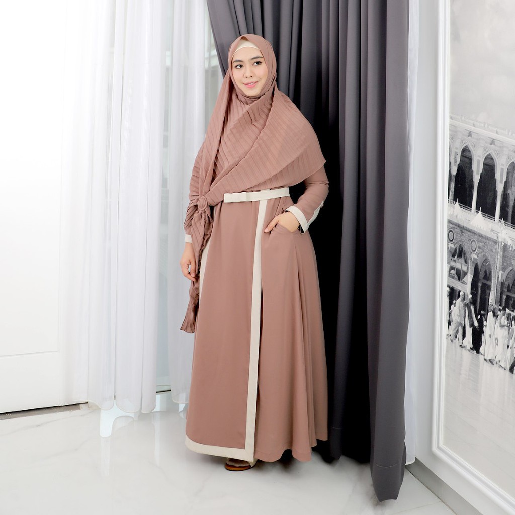 Gamis List Elegan Belt Busui Friendly Tyana Dress by IM Syar'i-1