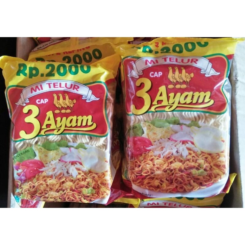 

Mi Telur Cap 3 Ayam Murah Ekonomis 120gr