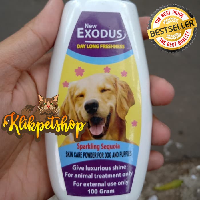 Bedak Perawatan Kulit Anjing Skin Care Lembut Exodus Dog Exodus Day Long Fresh