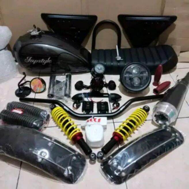paket japstyle full set body lengkap tangki custom pnp Tiger thunder Scorpio gl cb bison Mega pro
