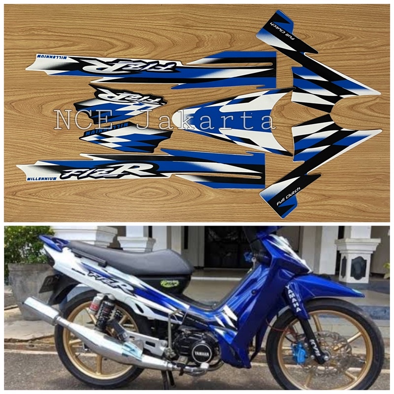 STIKER STRIPING F1ZR MILLENIUM BIRU PUTIH